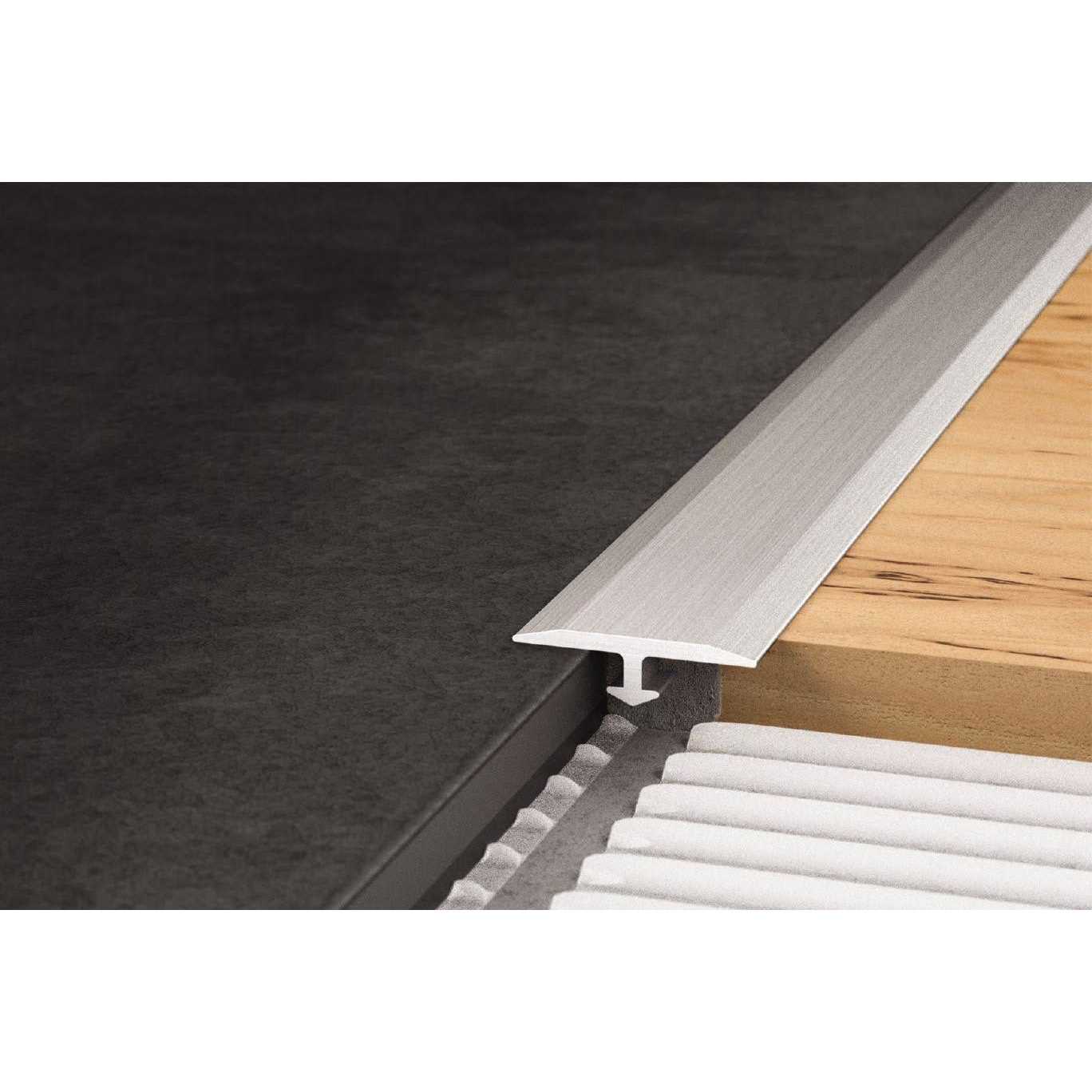 Schluter Vinpro-T 17/32in. Wide Transition Aluminum Brushed Nickel - Image 5