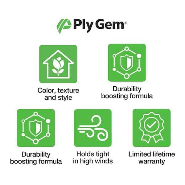 Ply Gem Take Home Sample Cedar Dimensions Shingle 24 in. Polypropylene Siding - Image 3
