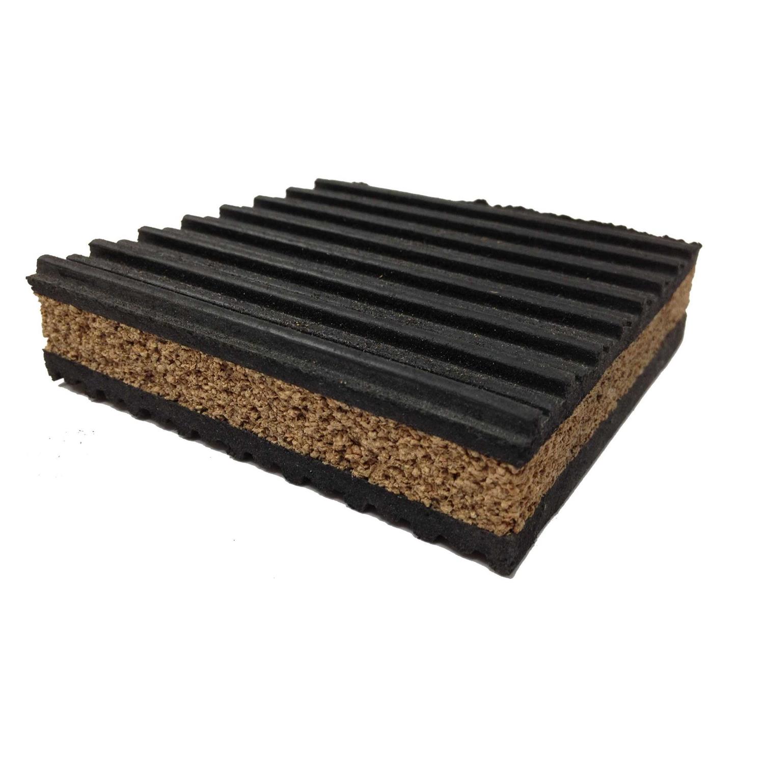 PneumaticPlus 4 Pack of Anti Vibration Pads 4 x 4 x 7/8 Rubber/Cork Vibration Isolation Pads - Image 3