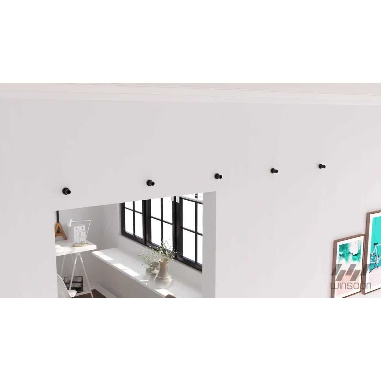 WINSOON Frosted Black Sliding Barn Door Hardware Track Kit for Single with Non-Routed Floor Guide - Image 5