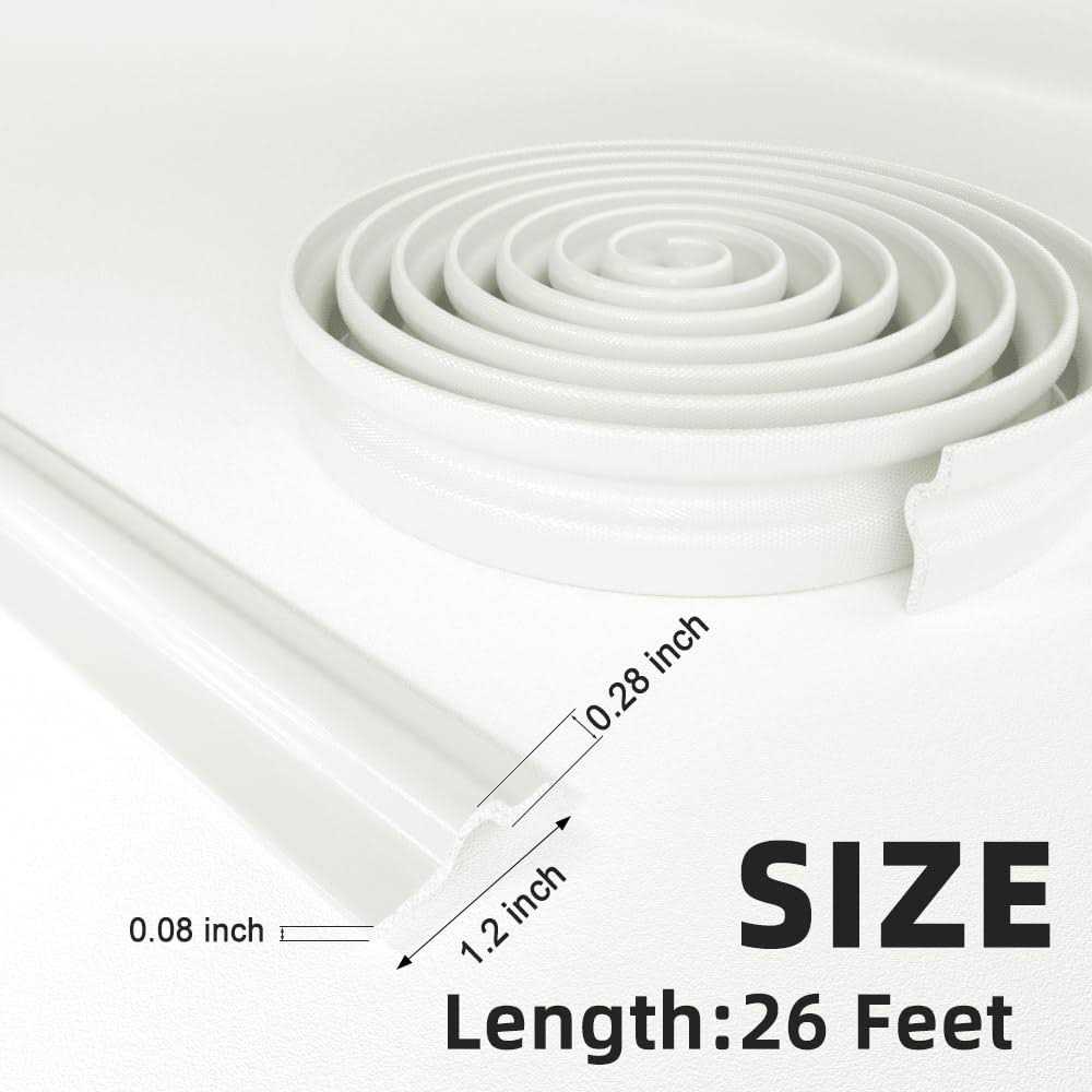 26 Feet Window Weather Stripping Door Seal Strip for Bottom and Side of Door,Self Adhesive PU Foam Weather Strip for Window and Door Insulation - Image 3