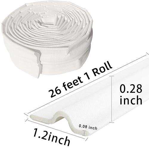 26 Feet Window Weather Stripping Door Seal Strip for Bottom and Side of Door,Self Adhesive PU Foam Weather Strip for Window and Door Insulation - Image 4