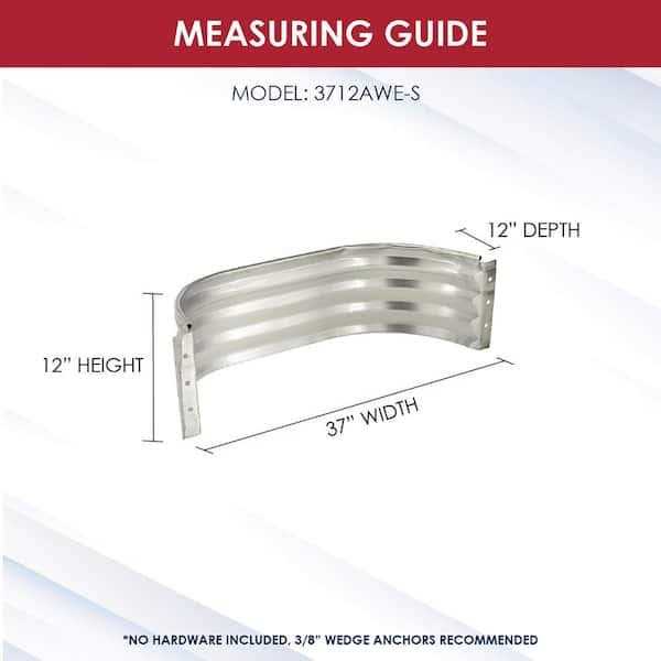 Shape Products 37 in. x 12 in. x Steel Straight Area Window Well - Image 3