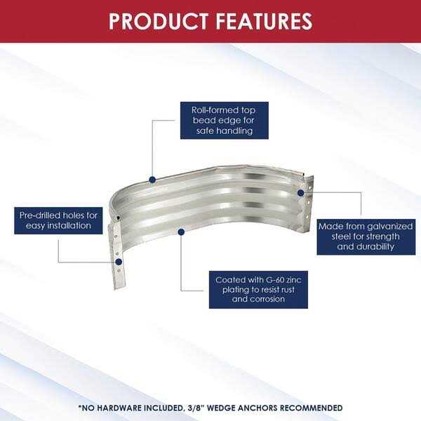 Shape Products 37 in. x 12 in. x Steel Straight Area Window Well - Image 5