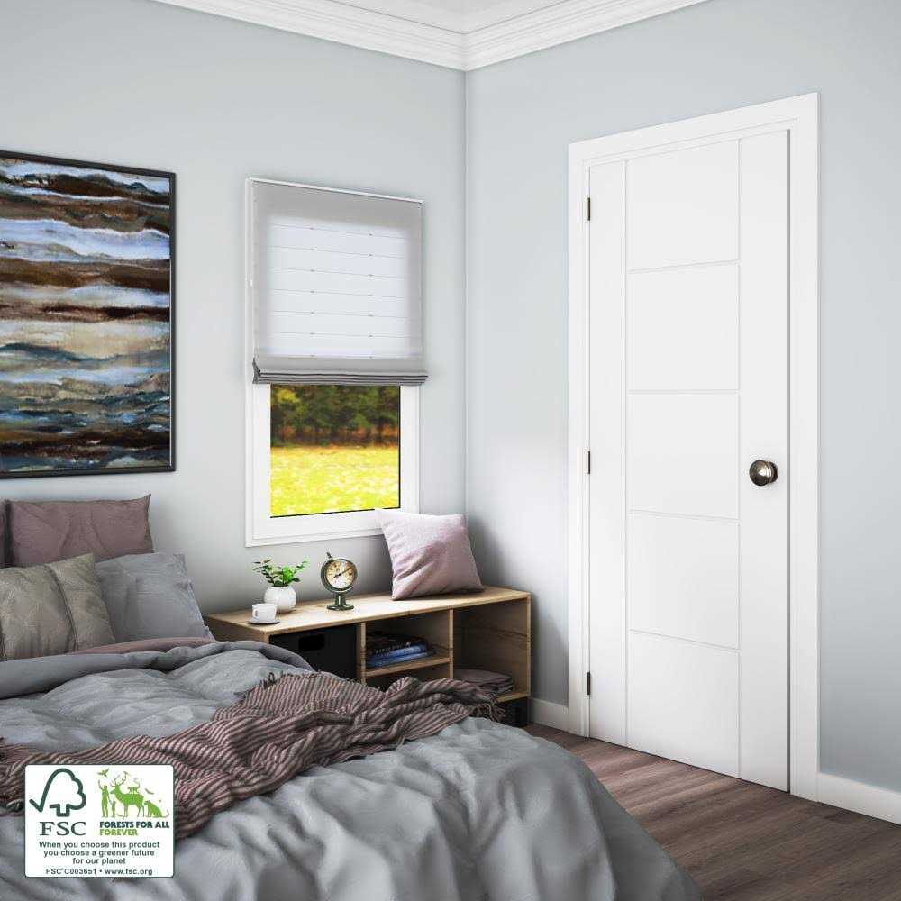 eightdoors 80 inch x 1-3/8 inch Semi-Solid White Prefinished Core Flush Wood MDF Interior Slab Door - Image 3