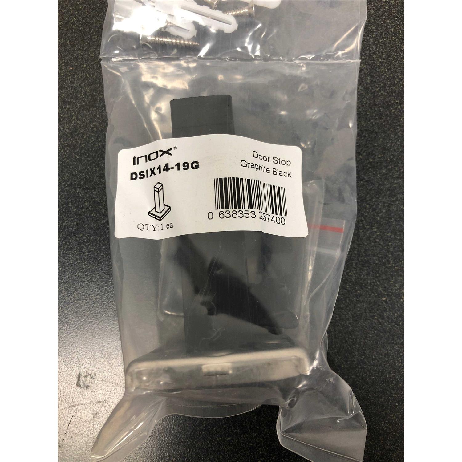 INOX Dsix14 DSIX 3-1/8 Modern Baseboard Wall Mounted Rigid Post Door Stop Door Bumper - Image 3