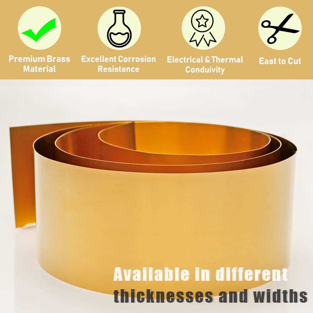 Feelers Copper Metal Brass Sheet Roll Gauge x 40 inch - Image 4