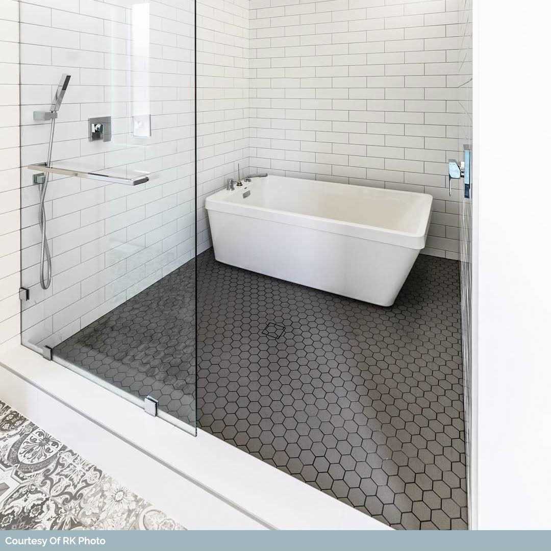 Ivy Hill Tile Maine Cement Hexagon Matte Ceramic Mosaic Floor and Wall Tile - Image 4