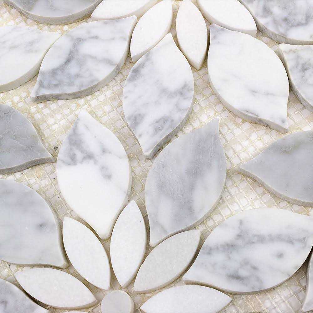 Ivy Hill Tile Thistle White 12.4 in. x 14.13 in. Polished Marble Mosaic Tile - Image 3