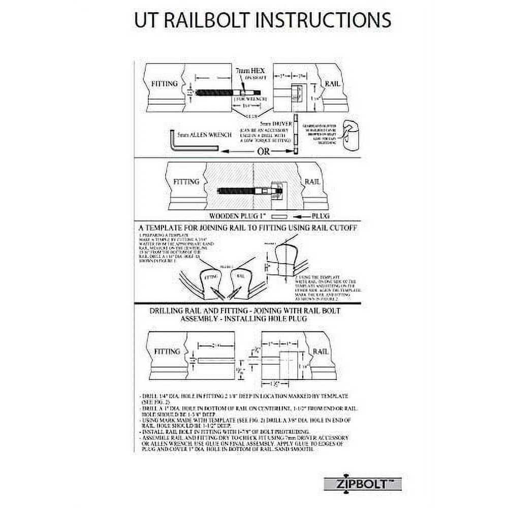 Zipbolt UT Railbolt 13.610 Connects Staircase Handrails to Spindles - Image 3