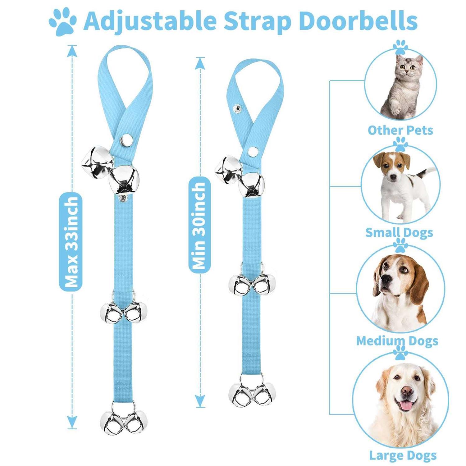 JIMEJV 2 Pack Dog Doorbells, Pet Training Bells for Go Outside Potty Training and Communication Device Large Loud Dog Bell Cat Puppy Interactive - Image 5