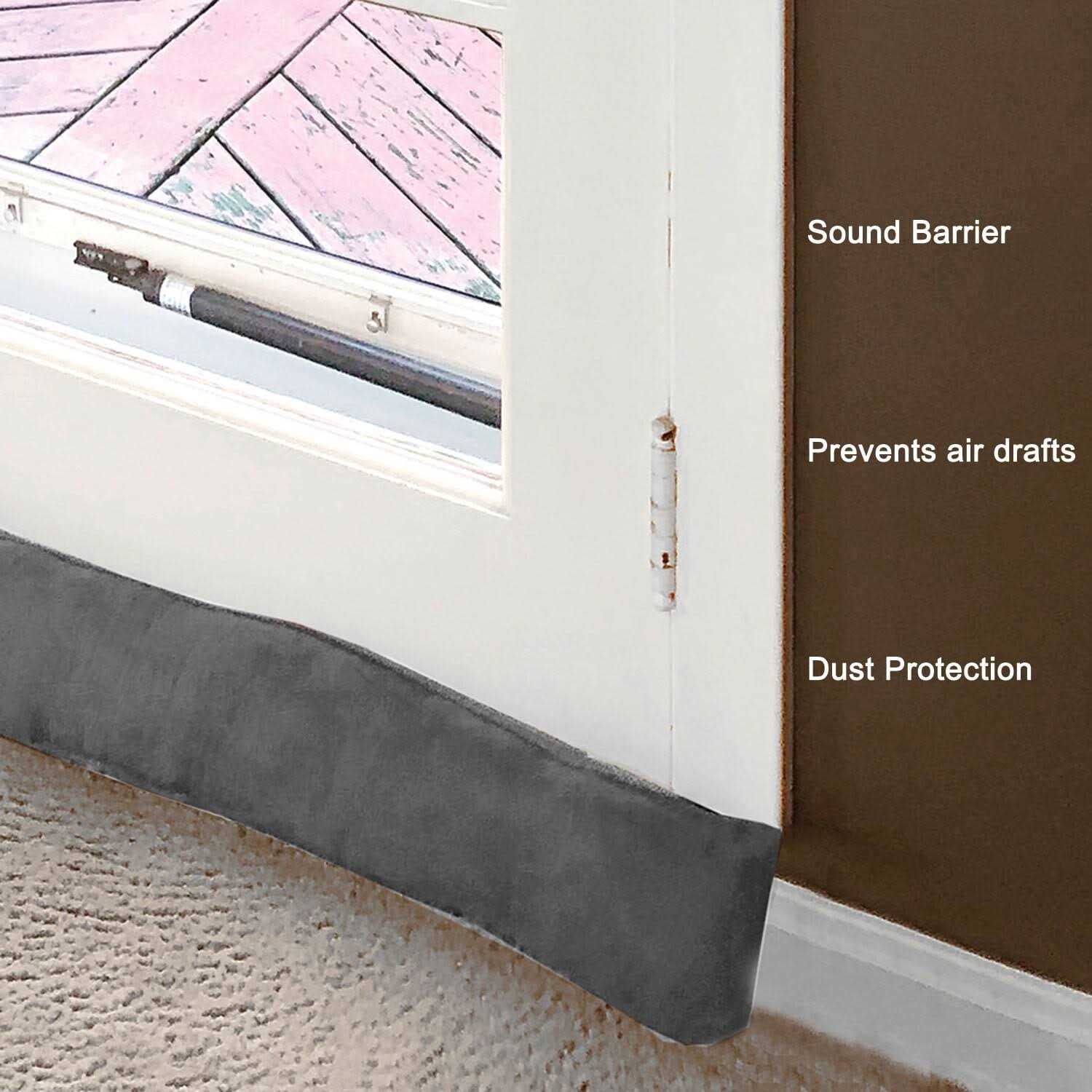 Home District French Door Draft Stopper Weighted Under Door Draft Blocker - Image 3