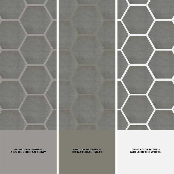 Marazzi Moroccan Concrete 8 in. x 9 in. Glazed Porcelain Hexagon Floor and Wall Tile - Image 3