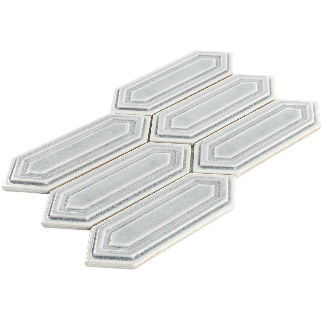 Delphi Hexagon 3 x 9 Straight Edge Ceramic Mosaic Sheet Tile Ivy Hill Tile - Image 3