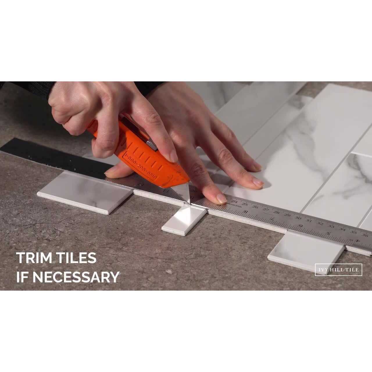 Ivy Hill Tile Luxe Core Brick 10.82 in. x 11.8 in. Marble Peel and Stick Tile - Image 5