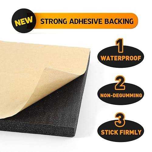 HOMcHEK Foam Padding Sheet 34 Thick With Adhesive Backing Neoprene Insulation Foam High Density Stick Firmly For Furniture Cars Speakers - Image 5