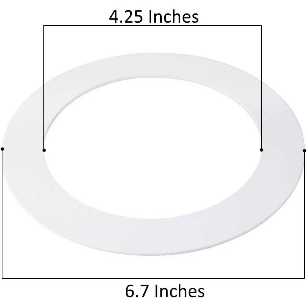 Lighting Labs 6 Pack Matte White Goof Trim Ring Recessed Can Lighting Down Light - Image 3