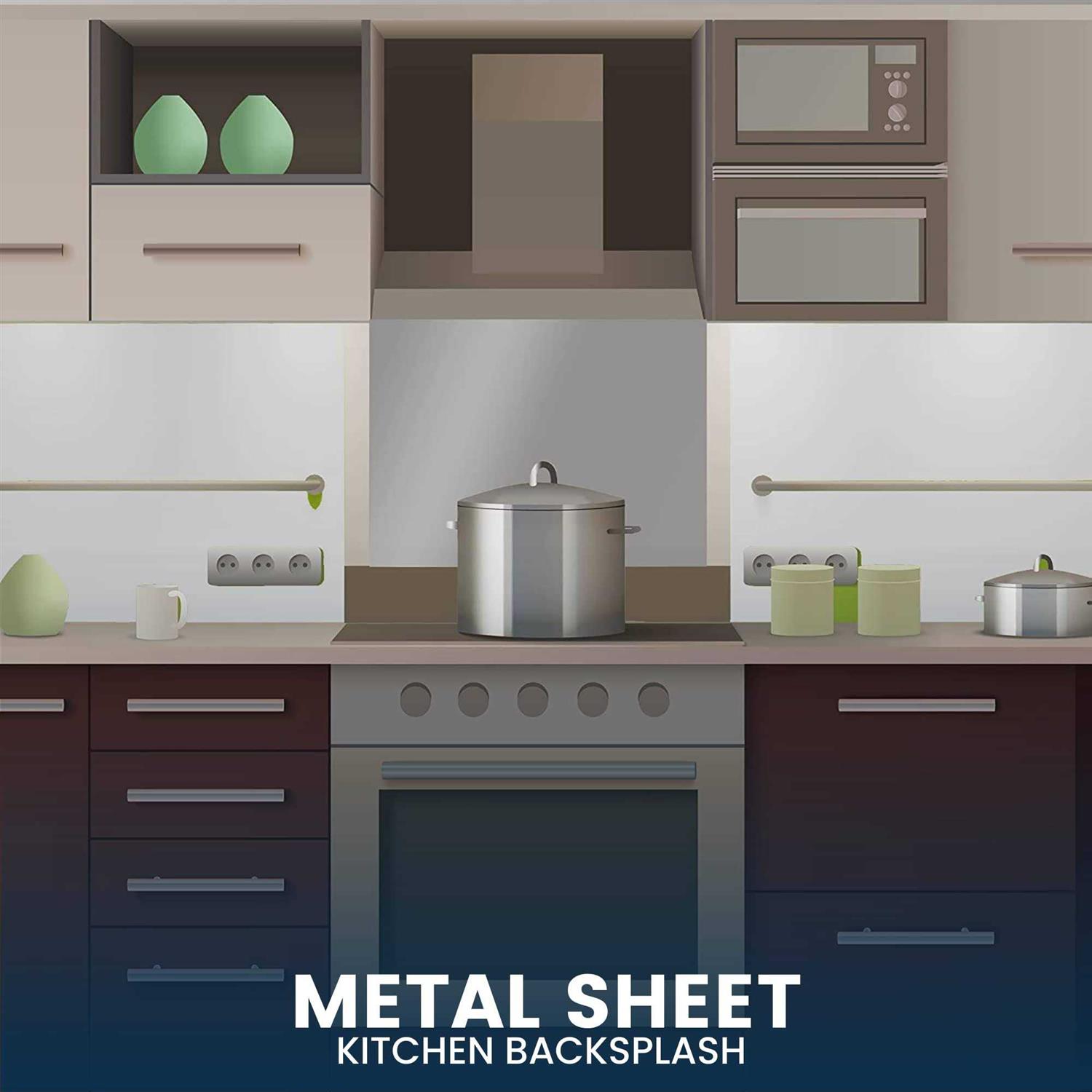 24 x 30 Reversible Metal Backsplash Matching screws Compatible with Broan-NuTone SP3004 - Image 4