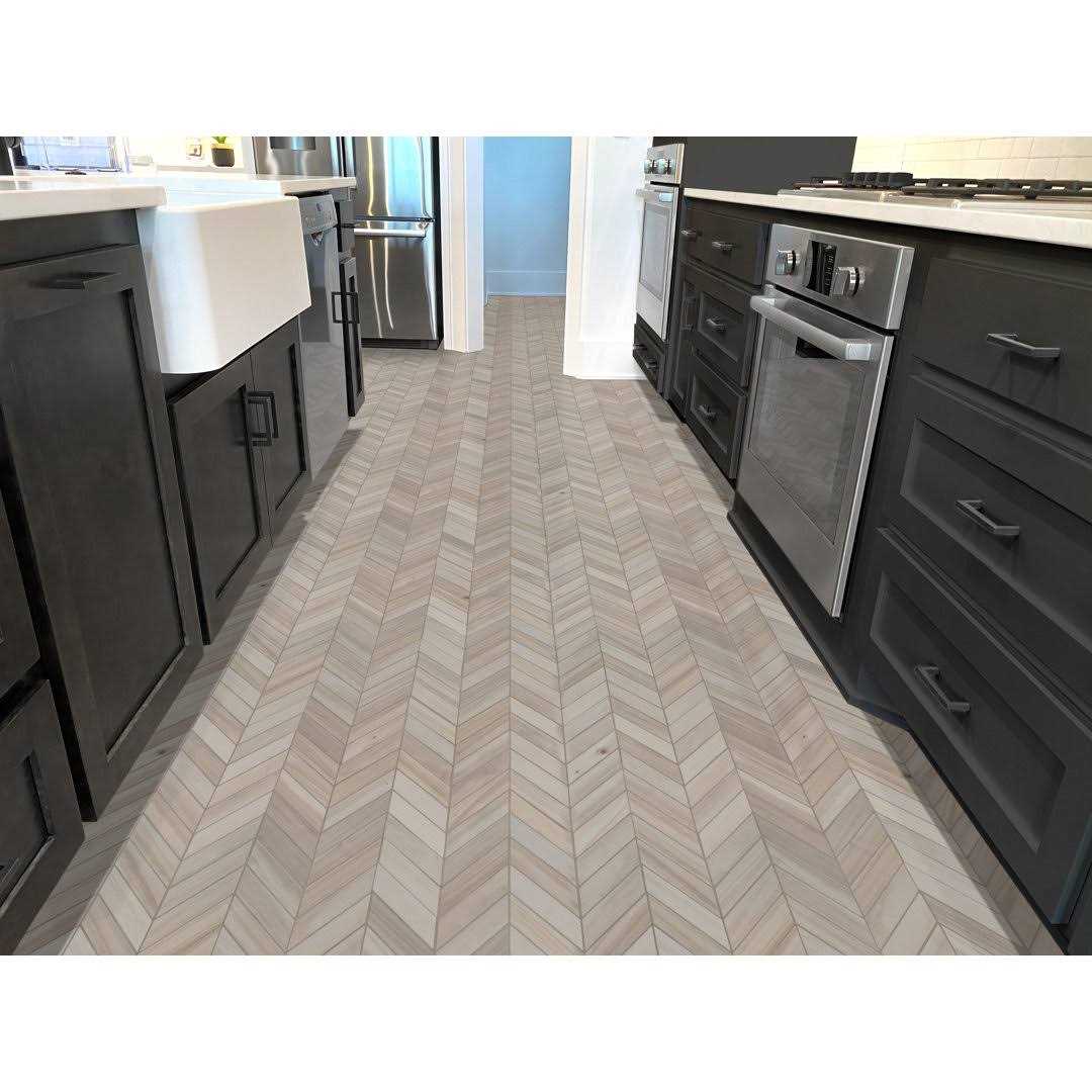 MSI Havenwood Dove Chevron 12 in. x 15 in. Matte Porcelain Wood Look Floor and Wall Tile - Image 4