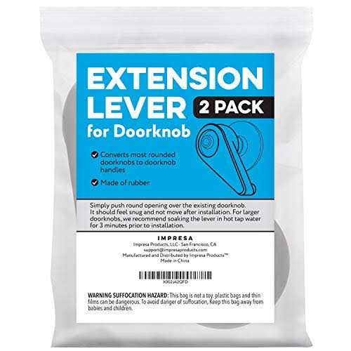 Impresa Two Pack Door Handle Extension Soft Rubberized Doorknob Extension - Image 4