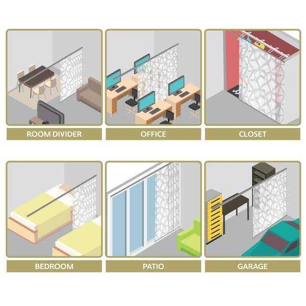 EMOH Snowdrops Adjustable Sliding Single Rail Track Slates - Image 3