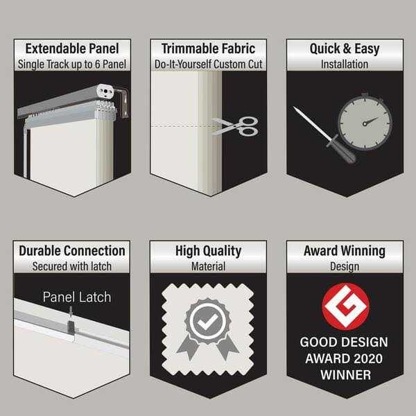 EMOH Snowdrops Adjustable Sliding Single Rail Track Slates - Image 4