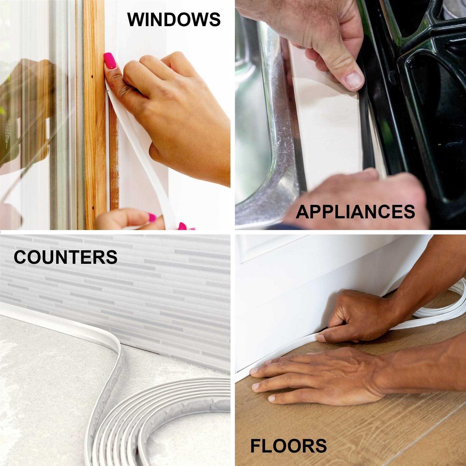 InstaTrim 3/4 in. x Ivory PVC Inside Corner Self-Adhesive Flexible Trim Molding - Image 5