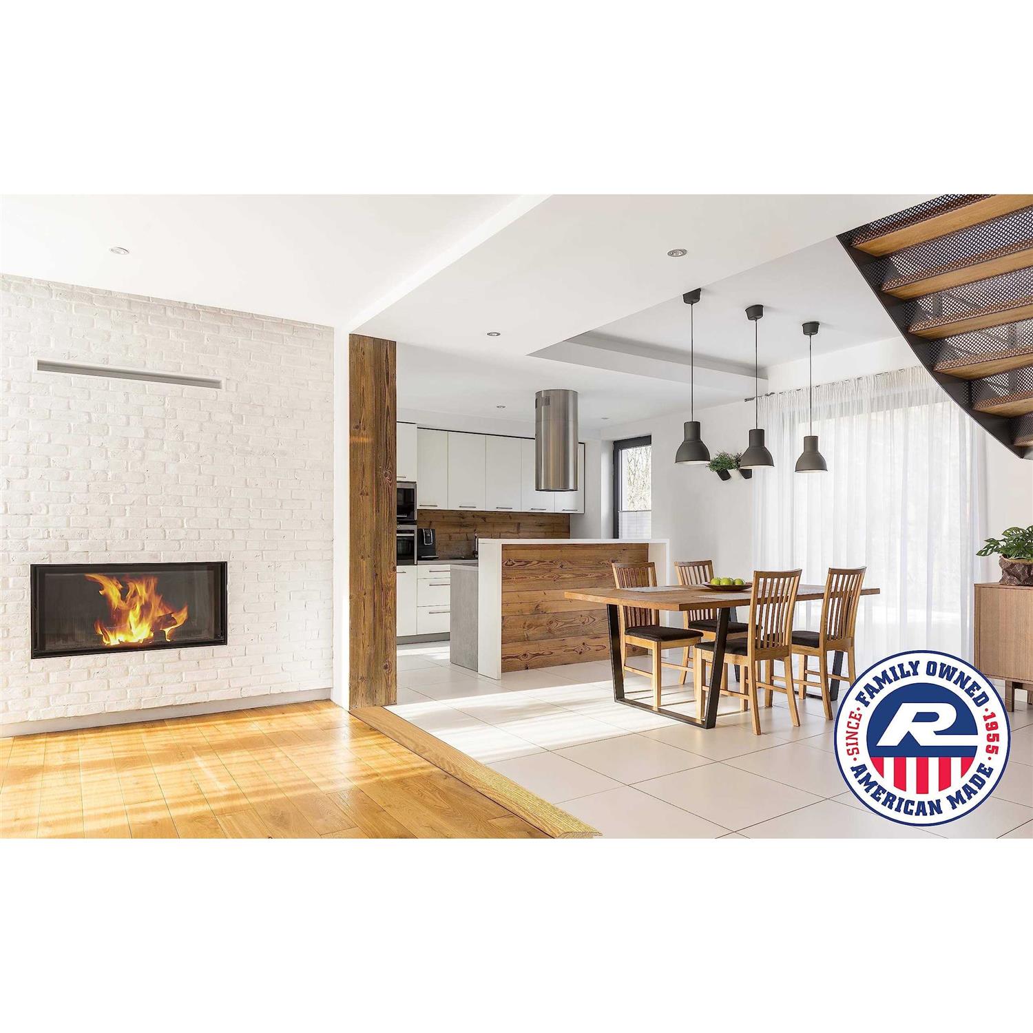 Prefinished Oak Overlap Threshold 3 1/2 inch Wide x 5/8 inch Thick with 5/16 inch High Overlap - Image 3