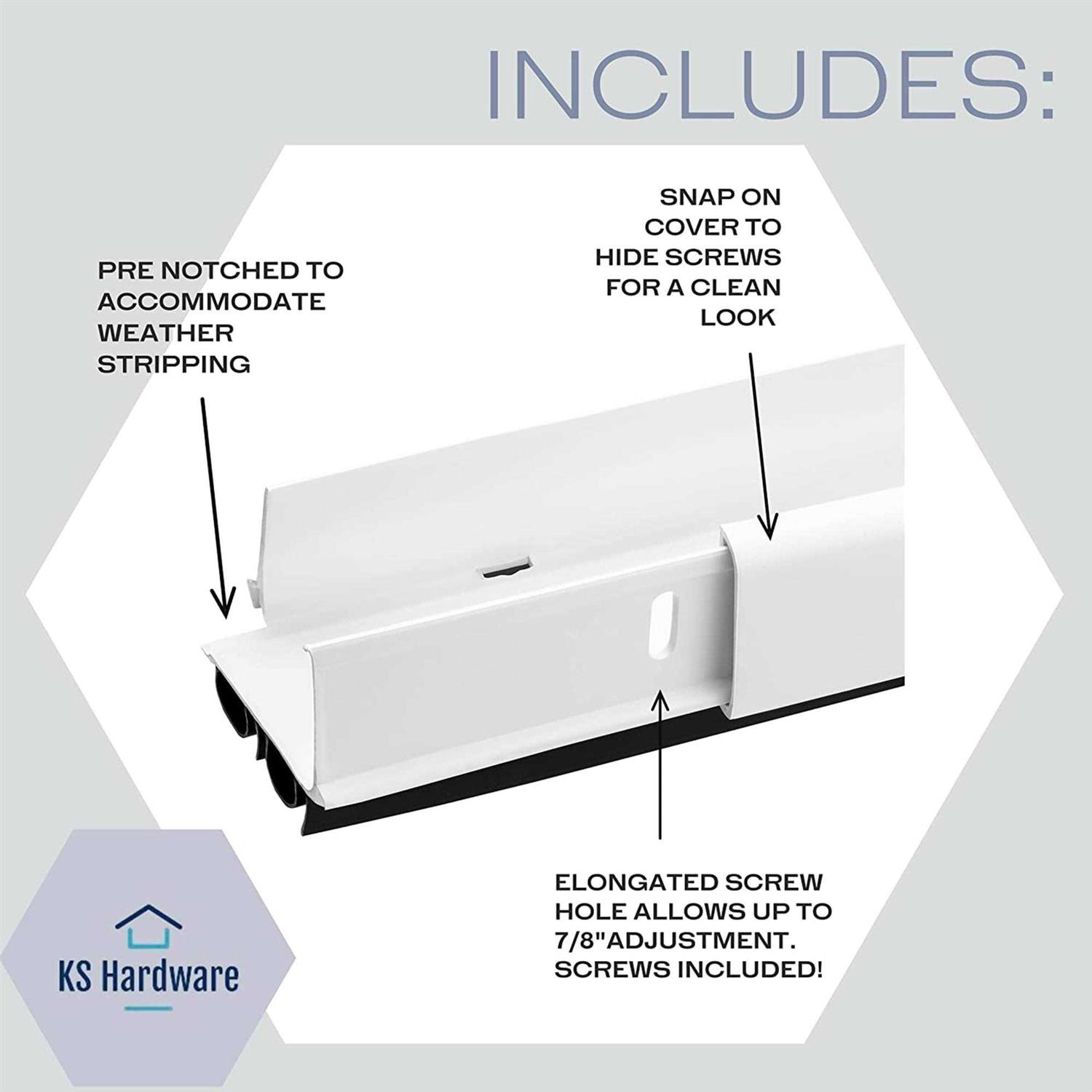 KS Hardware New Patent Pending Adjustable Double Bubble Door Sweep Draft Stopper - Image 3