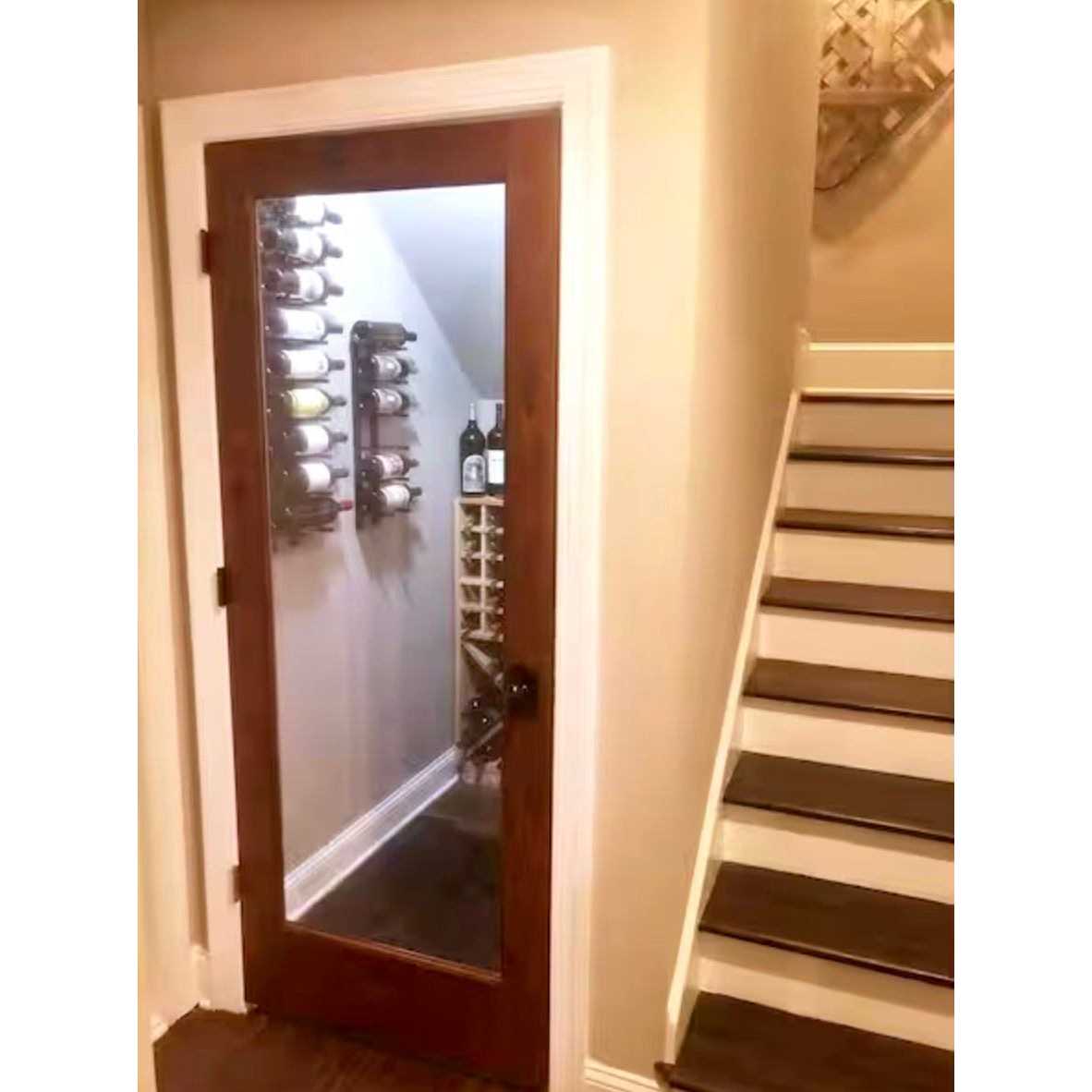 Krosswood Doors Modern Knotty Alder Clear Glass Window Interior Wood Door - Image 5