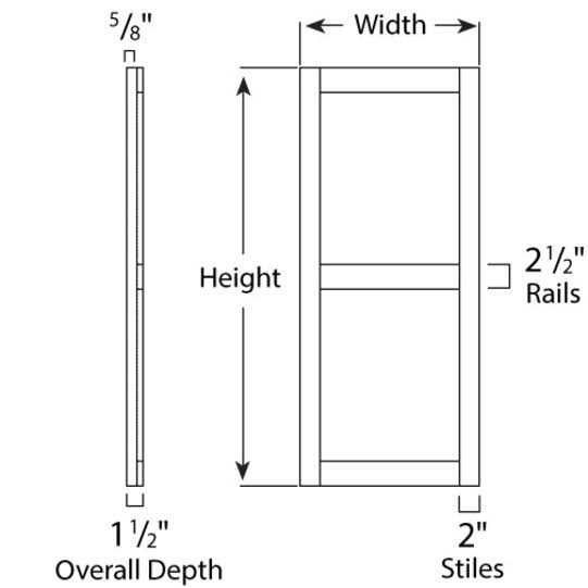 Fypon Shaker-Style Shutter Shutter with 2-Flat Panel SH2FP - Image 3