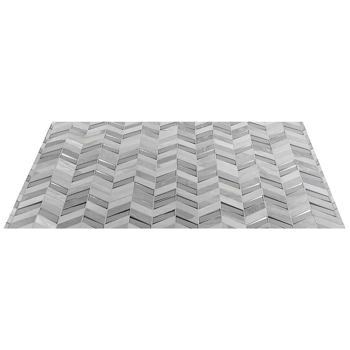 Ivy Hill Tile Mogo 10.82 in. x 13.3 in. Polished Marble and Glass Wall Mosaic Tile - Image 3