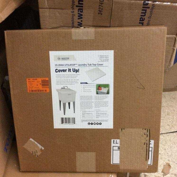 Mustee Utilatop White Laundry Tub Top Cover - Image 5