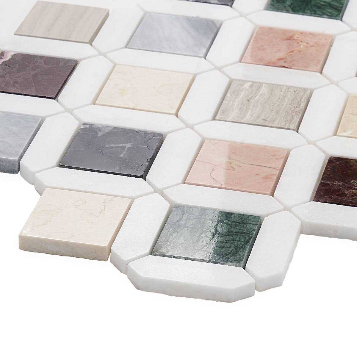 Ivy Hill Tile Lula Multicolor 11.92 in. x 11.92 in. Polished Marble Floor and Wall Tile - Image 3