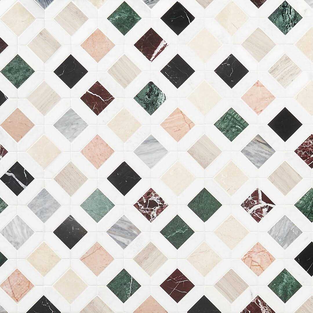 Ivy Hill Tile Lula Multicolor 11.92 in. x 11.92 in. Polished Marble Floor and Wall Tile - Image 4
