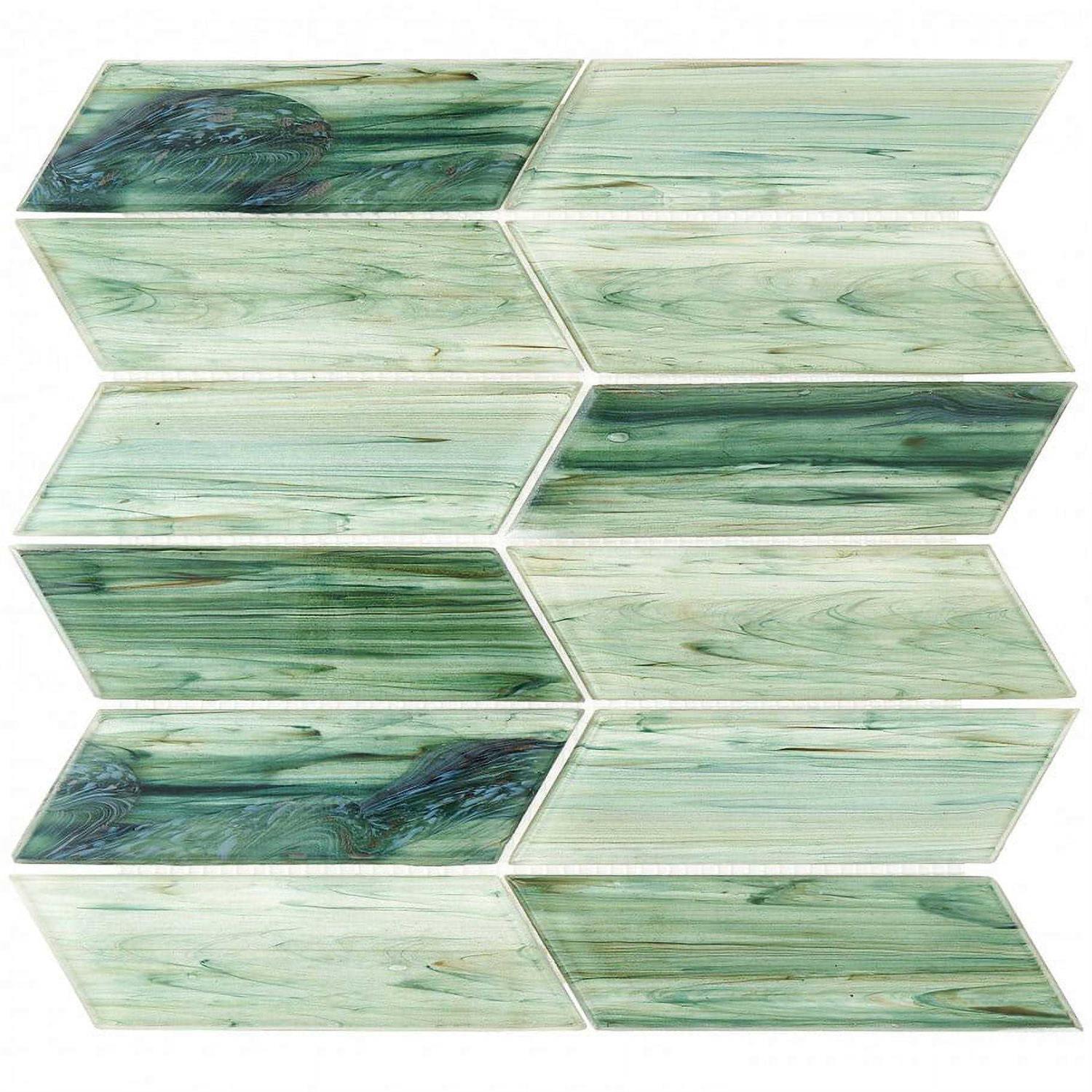 Ivy Hill Tile Tara 11.73 in. x 11.74 in. Chevron Glass Mosaic Tile - Image 5