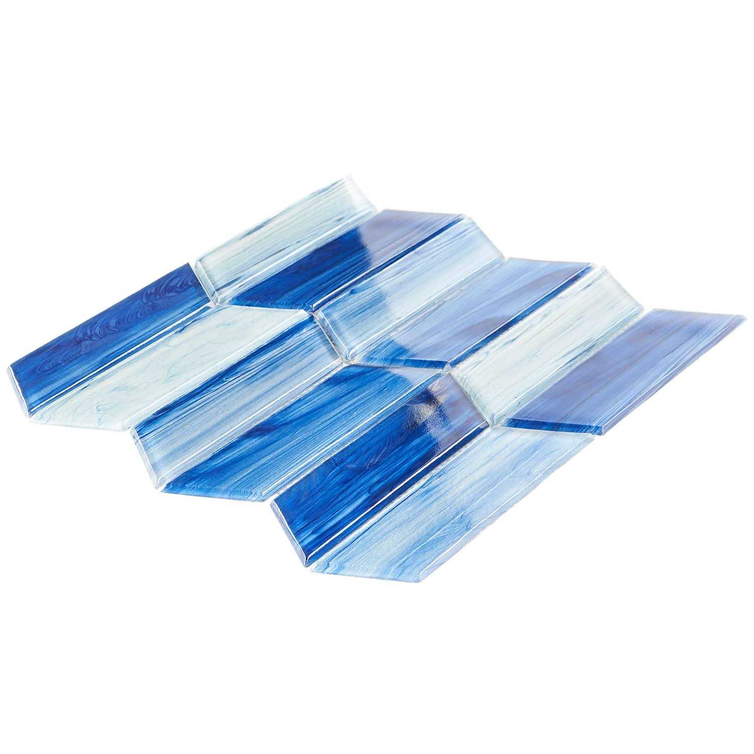 Ivy Hill Tile Tara 11.73 in. x 11.74 in. Chevron Glass Mosaic Tile - Image 3