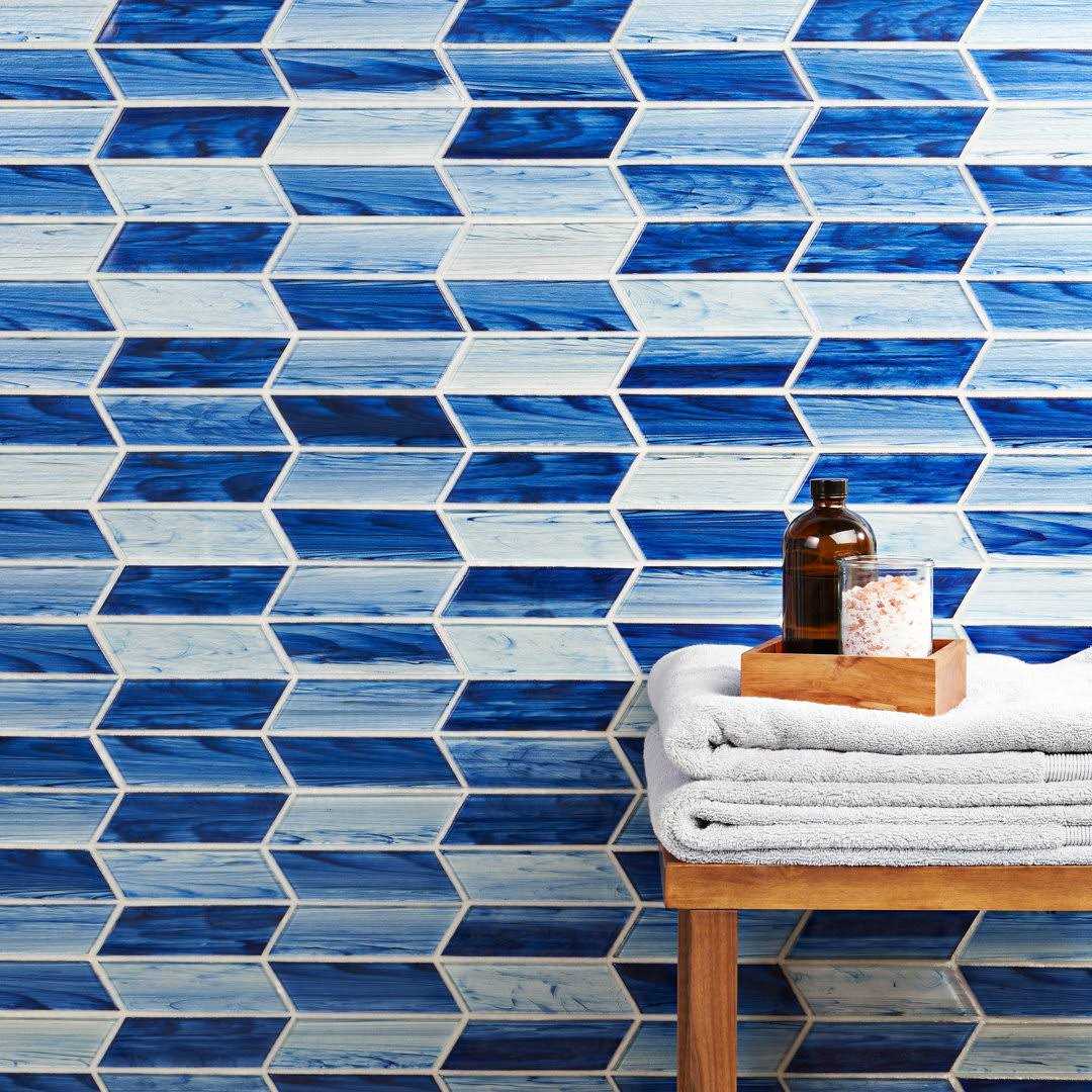 Ivy Hill Tile Tara 11.73 in. x 11.74 in. Chevron Glass Mosaic Tile - Image 4