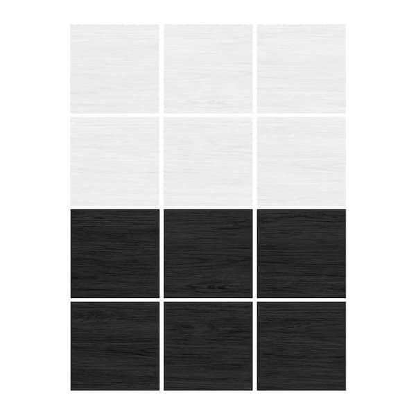 CHRIS LOVES JULIA 3 MIL 12 in. W x 12 in. L Lawrence Black Water Resistant Peel and Stick Vinyl Floor Tiles - Image 3