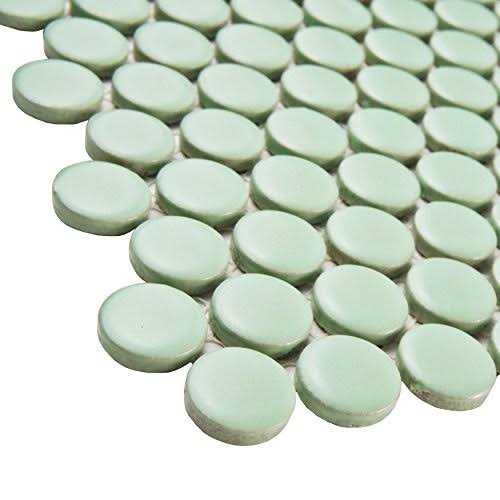 Merola Tile Metro Penny Matte 9-3/4 in. x 11-1/2 in. Porcelain Mosaic Tile - Image 4