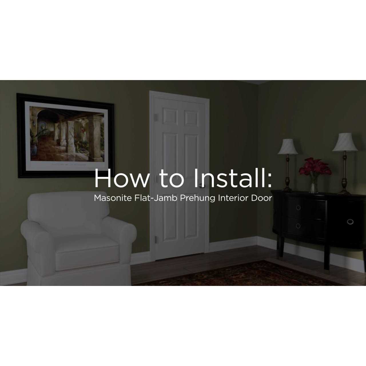 Masonite 30 in. x 80 in. 6 Panel Right-Handed Solid Core Textured Primed Composite Single Prehung Interior Door, Primed White - Image 3