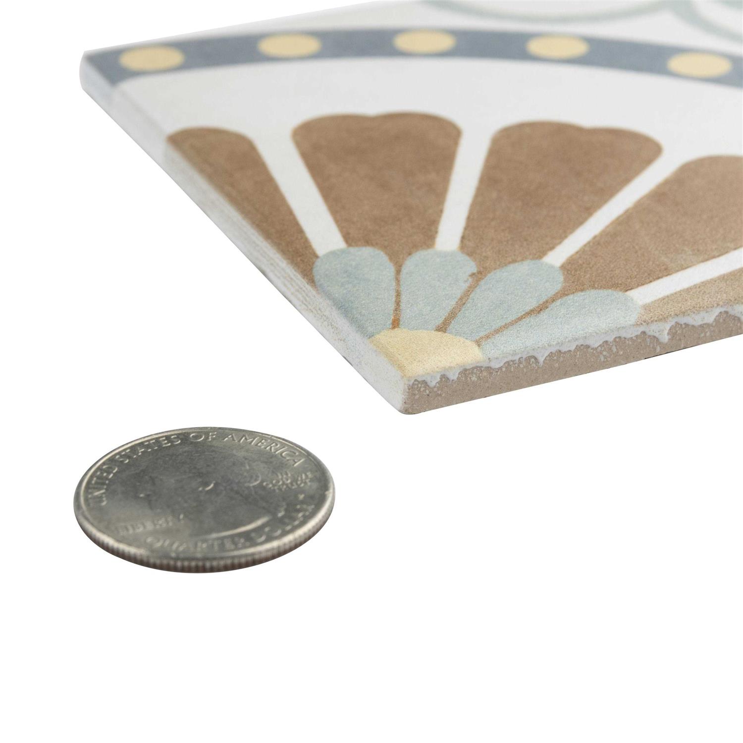 Merola Tile Revival Mini Ring Ceramic Floor and Wall Tile - Image 5