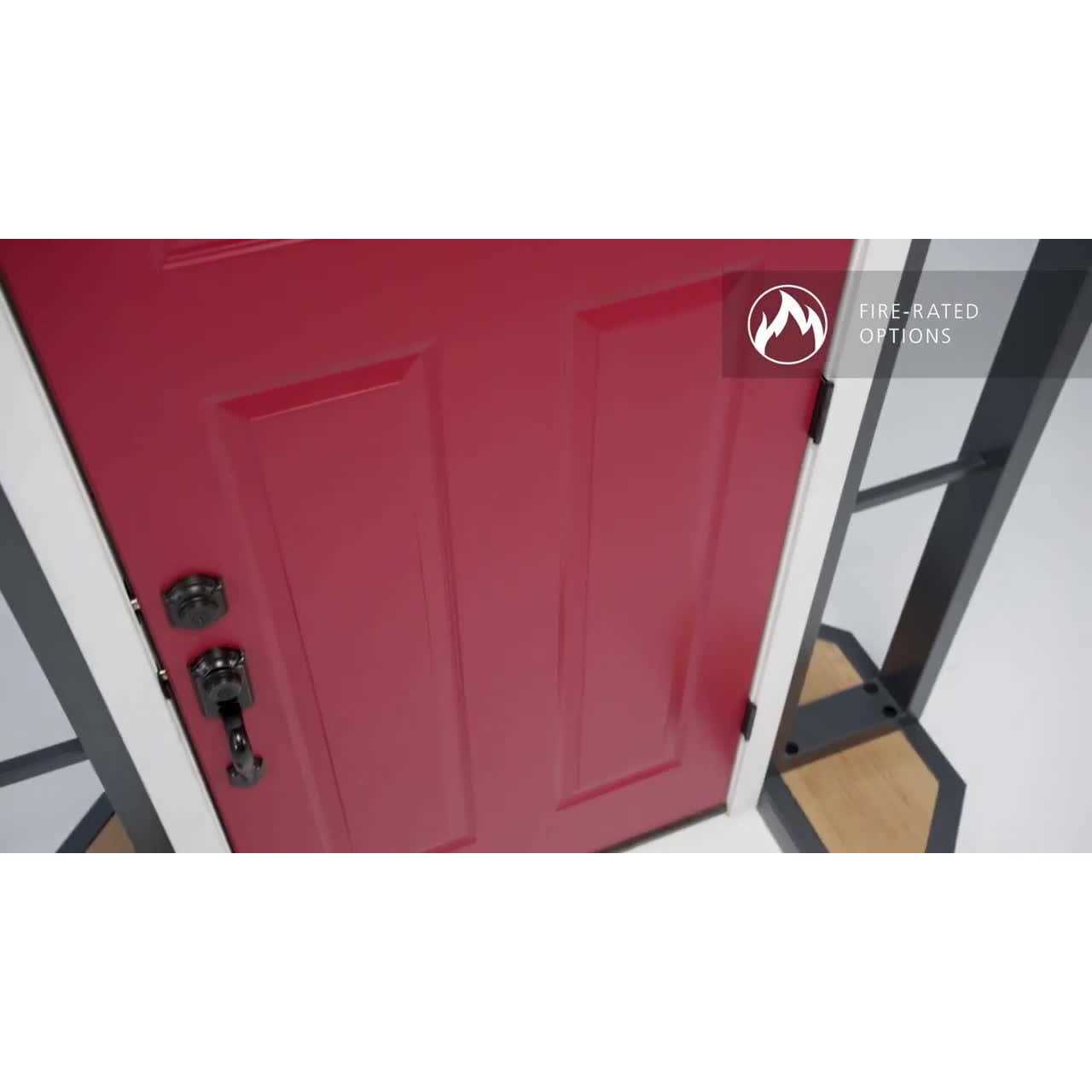 JELD-WEN 36 in. x 80 in. 1-Panel Craftsman Primed Steel Prehung Right-Hand Inswing Front Door - Image 4