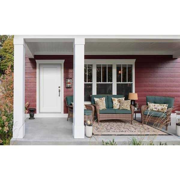 JELD-WEN 36 in. x 80 in. 1-Panel Craftsman Primed Steel Prehung Right-Hand Inswing Front Door - Image 5