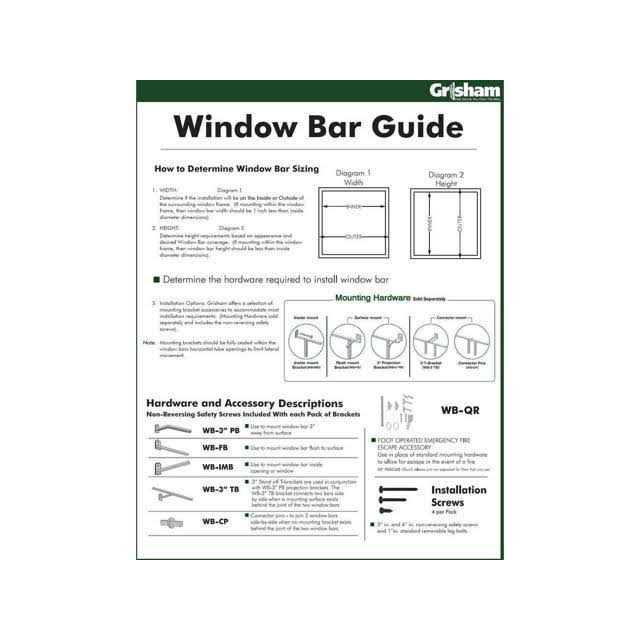Grisham Steel Inside-Mount Window Bar Bracket - Image 3