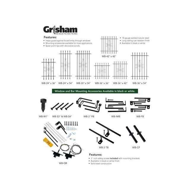 Grisham Steel Inside-Mount Window Bar Bracket - Image 4