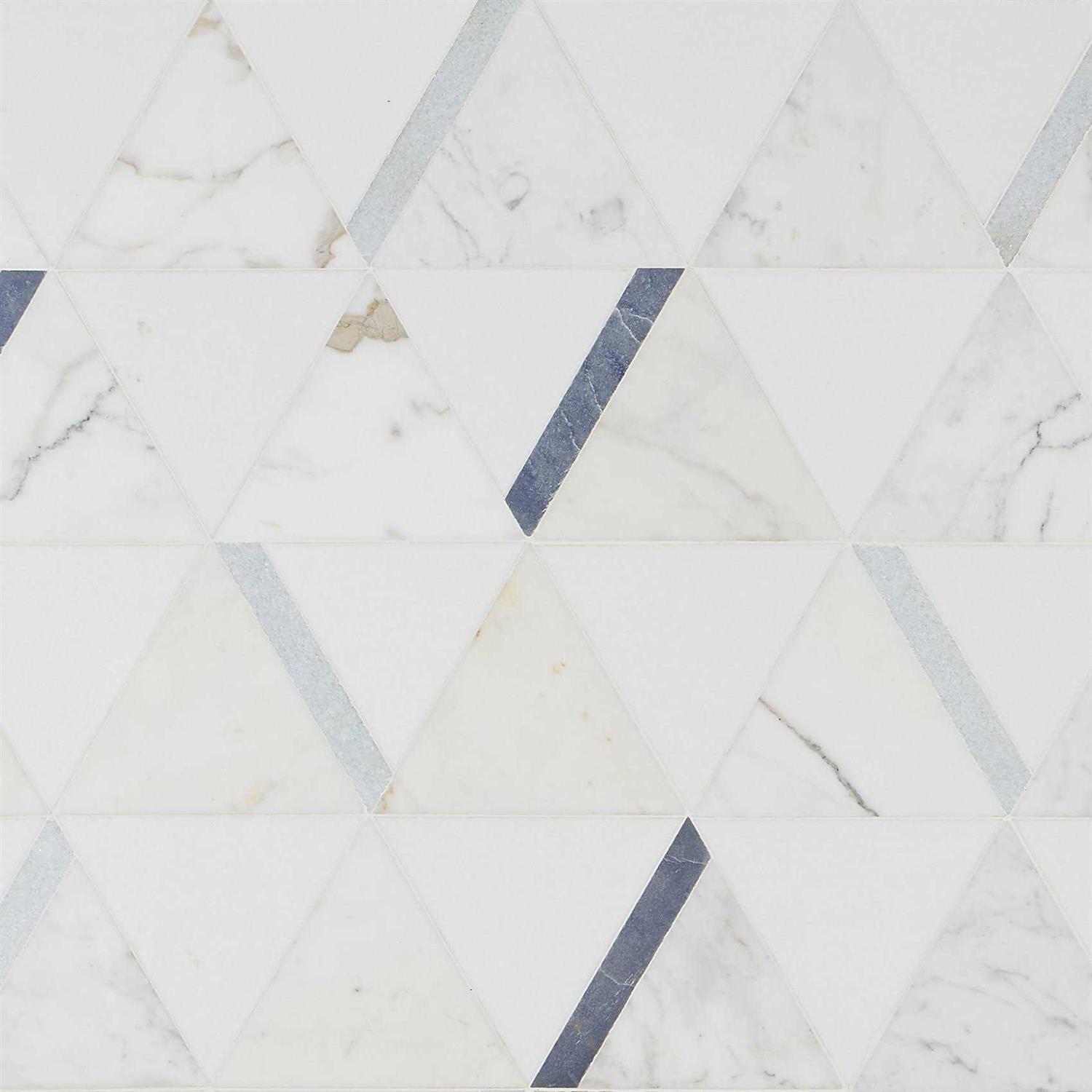 Ivy Hill Tile Zandara Calacatta Azul 13.6 in. x 23.6 in. Polished Marble Floor and Wall Mosaic Tile - Image 3