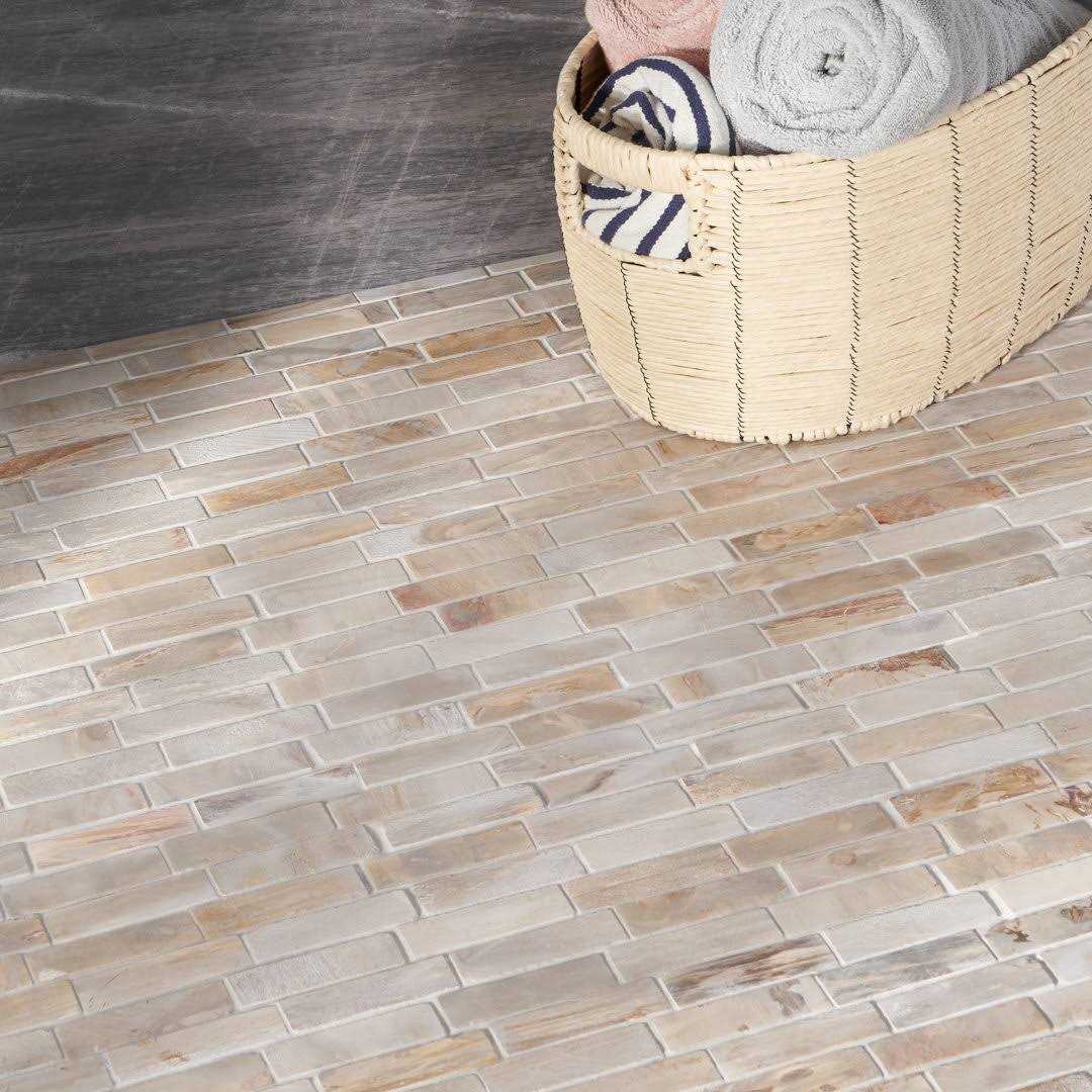 Ivy Hill Tile Dixiewood Brick Brown 11.41 in. x 12 in. Marble Mosaic Tile - Image 4