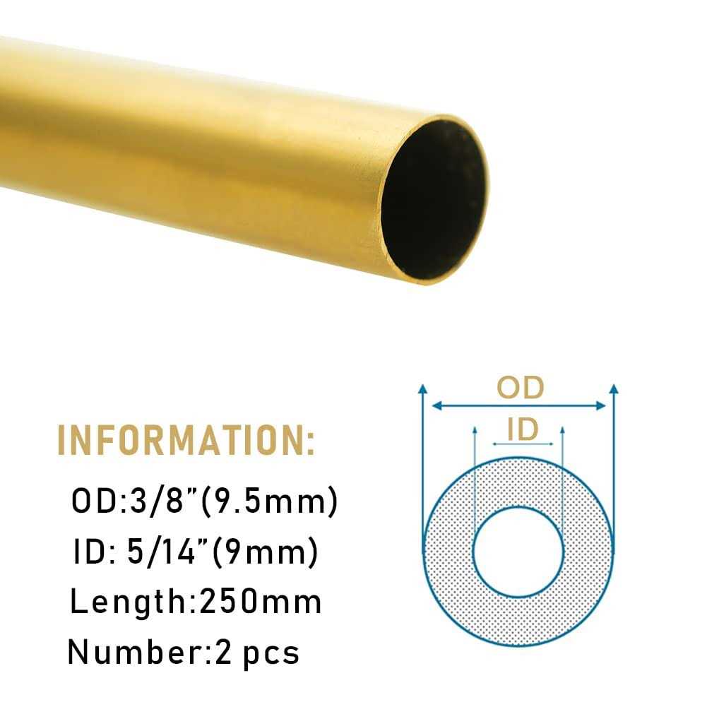 Tynulox H62 OD Brass Tube Wall × 300mm Length Brass Tubing Seamless Round Tubing - Image 3