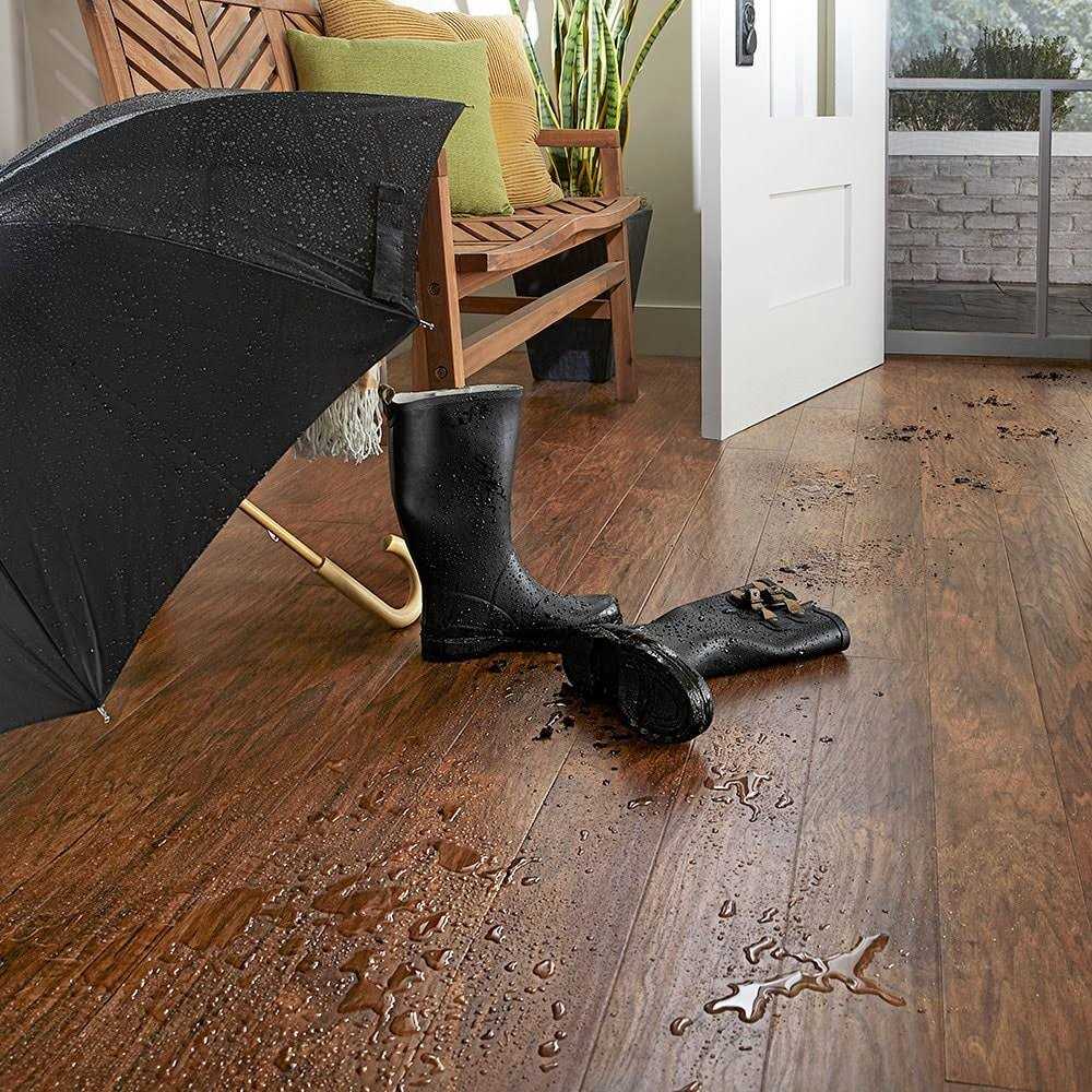 QuickStep Studio + Spill Repel Toasted Chestnut 12-mm T x 5-in W x 48-in L Waterproof Wood Plank Laminate Flooring - Image 4